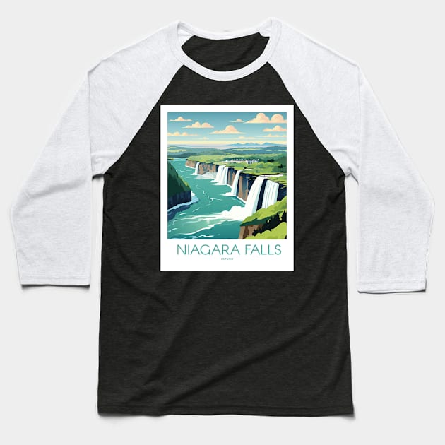 NIAGARA FALLS Baseball T-Shirt by MarkedArtPrints